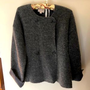 J.crew collection charcoal grey wool jacket